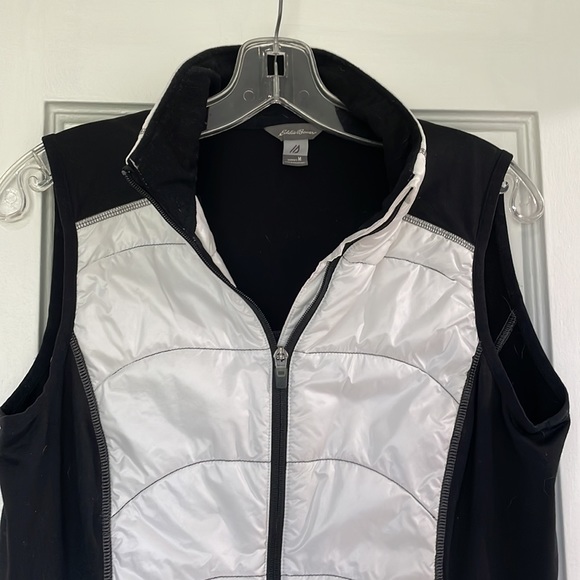 Eddie Bauer Emberlite Hybrid Vest black and white medium like new - Picture 3 of 10